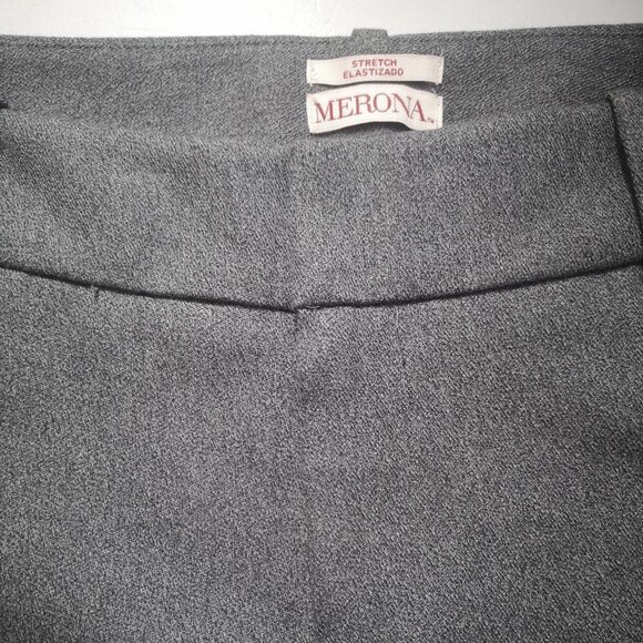 Merona Stretch Ladies Size 10 Grey Modern Style Dress Pants - Picture 7 of 12